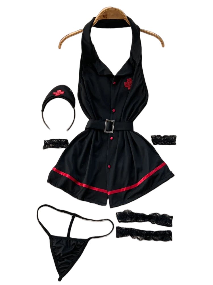 Summer Clothing Elegant - فستان لانجري نسائي مثير بتصميم هالتر،