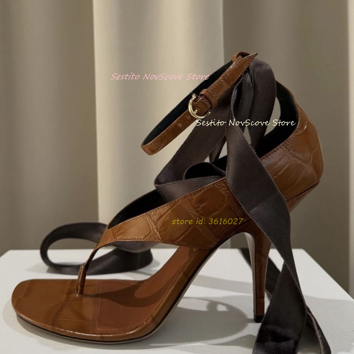 Summer Clothing Elegant - البني المفتوحة تو الدانتيل يصل الصنادل
