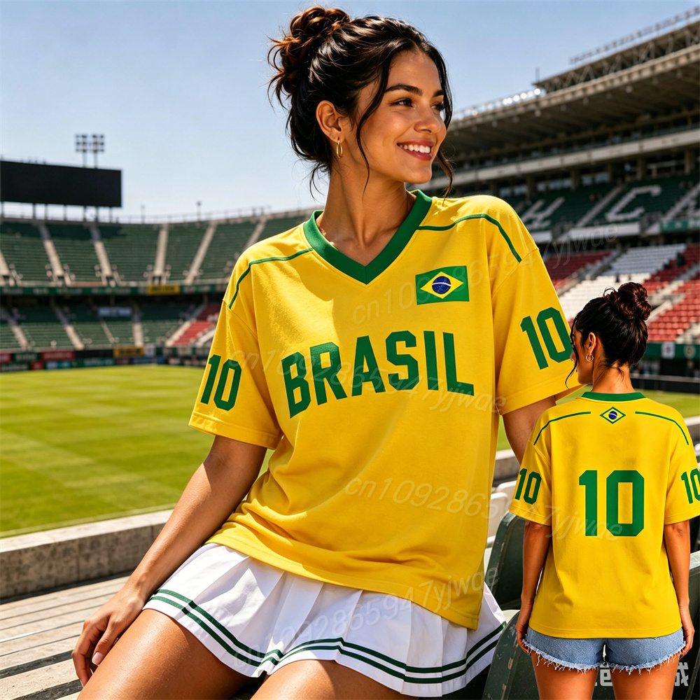 قميص منتخب البرازيل لكرة القدم - مراجعة Yellow Summer Clothing وسعره
