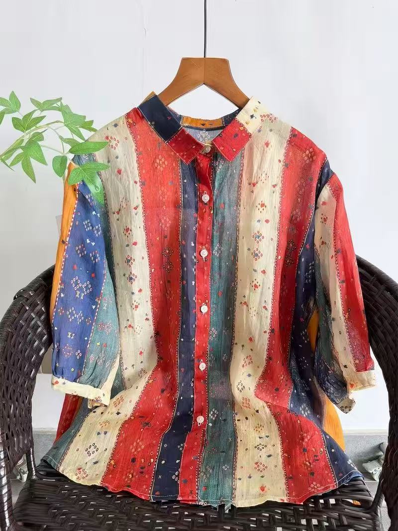 قمصان وبلوزات بوهيمية للنساء م - مراجعة Japan Summer Clothing Women وسعره