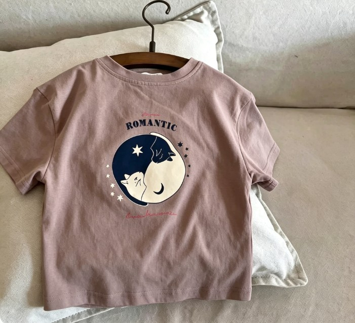 تي شيرت أنيق للأطفال بطباعة قط - مراجعة Summer Clothing Options وسعره