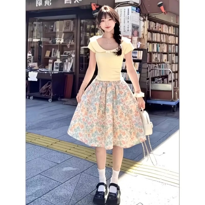 طقم نسائي ياباني كوري جديد 202 - مراجعة Japan Summer Clothing Women وسعره