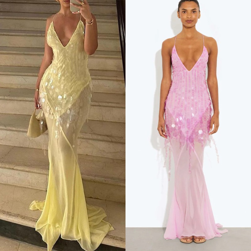 فستان حورية البحر طويل بتصميم  - مراجعة Summer Clothing Amazon وسعره