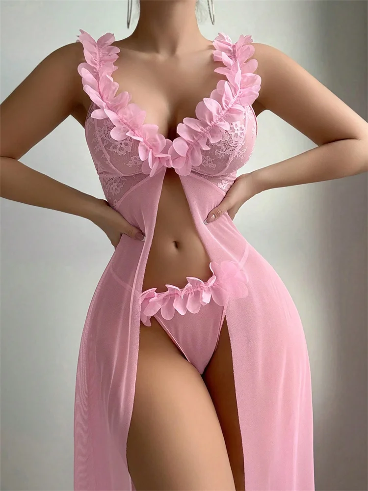 قمصان نوم نسائية مثيرة وردية ا - مراجعة Summer Clothing Elegant وسعره