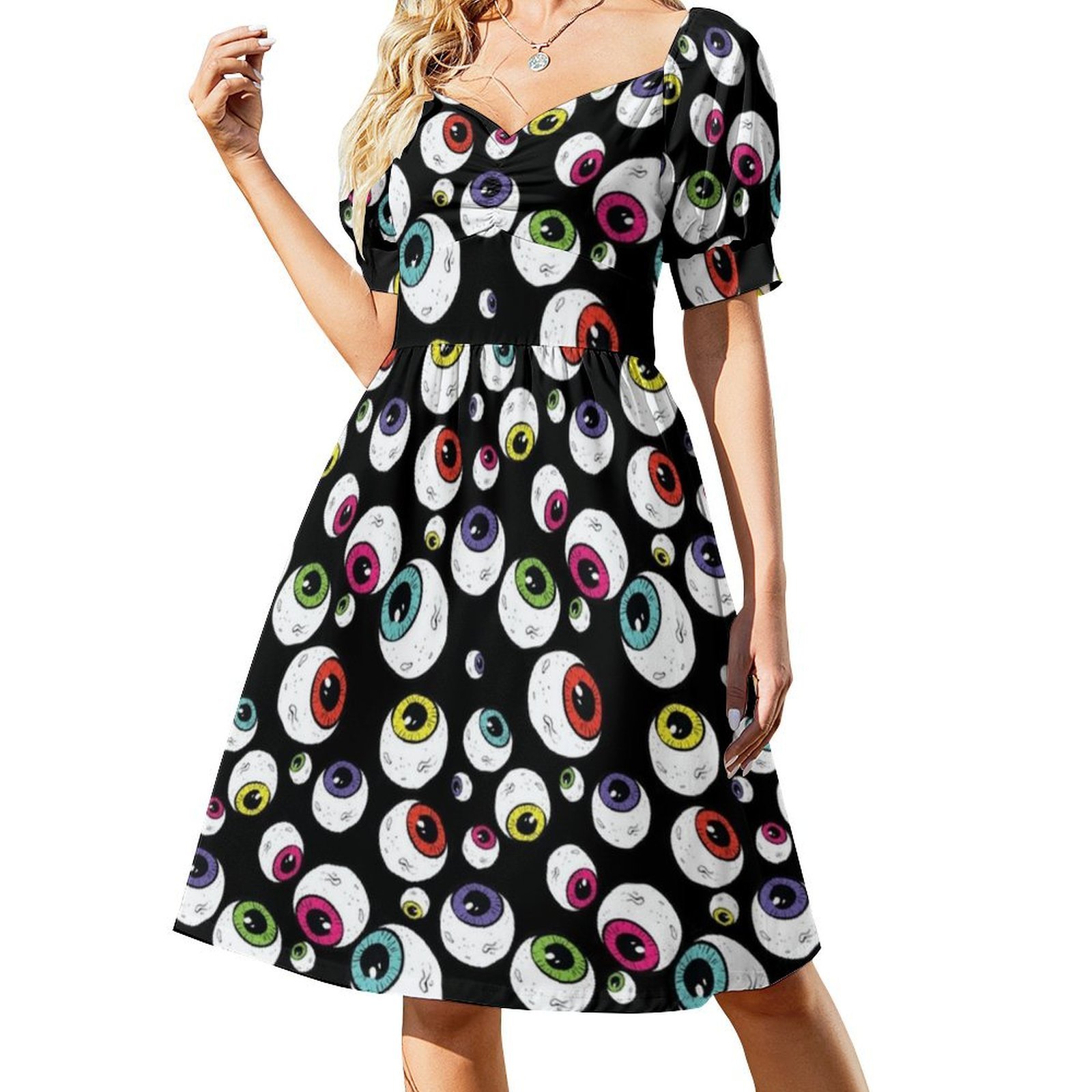 عيون في كل مكان بوهو شيك فستان - مراجعة Summer Clothing Patterns وسعره
