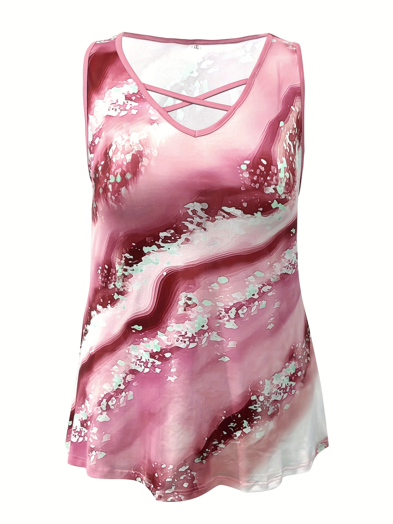 حجم كبير طباعة الرخام تانك الأ - مراجعة Summer Clothing Styles For Women وسعره