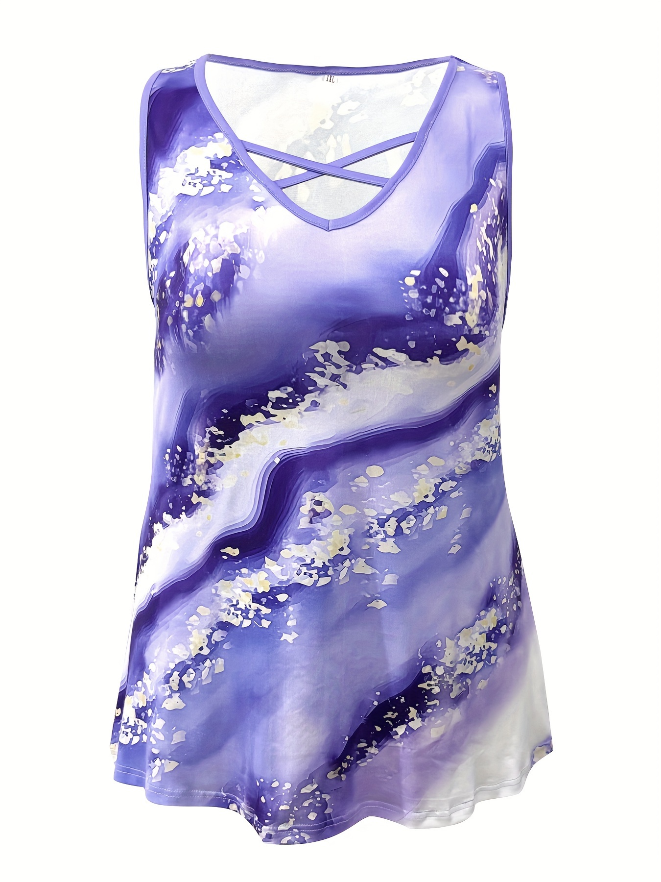 حجم كبير طباعة الرخام تانك الأ - مراجعة Summer Clothing Styles For Women وسعره
