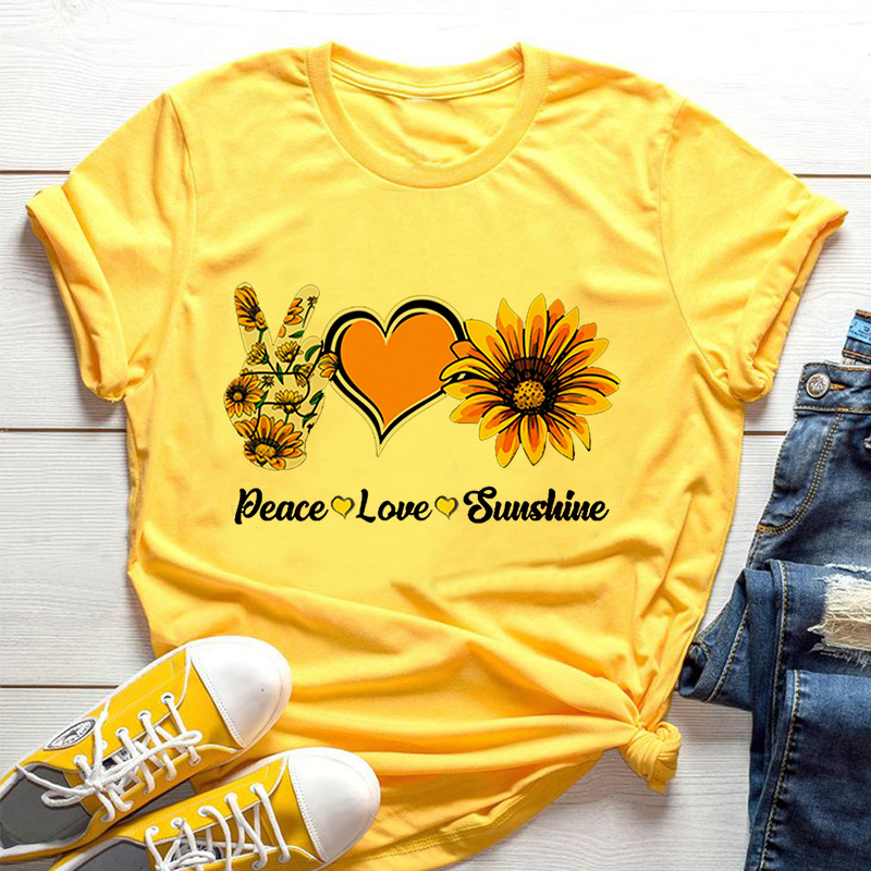 تي شيرت نسائي أصفر بنمط زهرة ا - مراجعة Yellow Summer Clothing وسعره